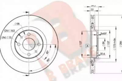 R BRAKE 78rbd27947 -  Тормозной диск